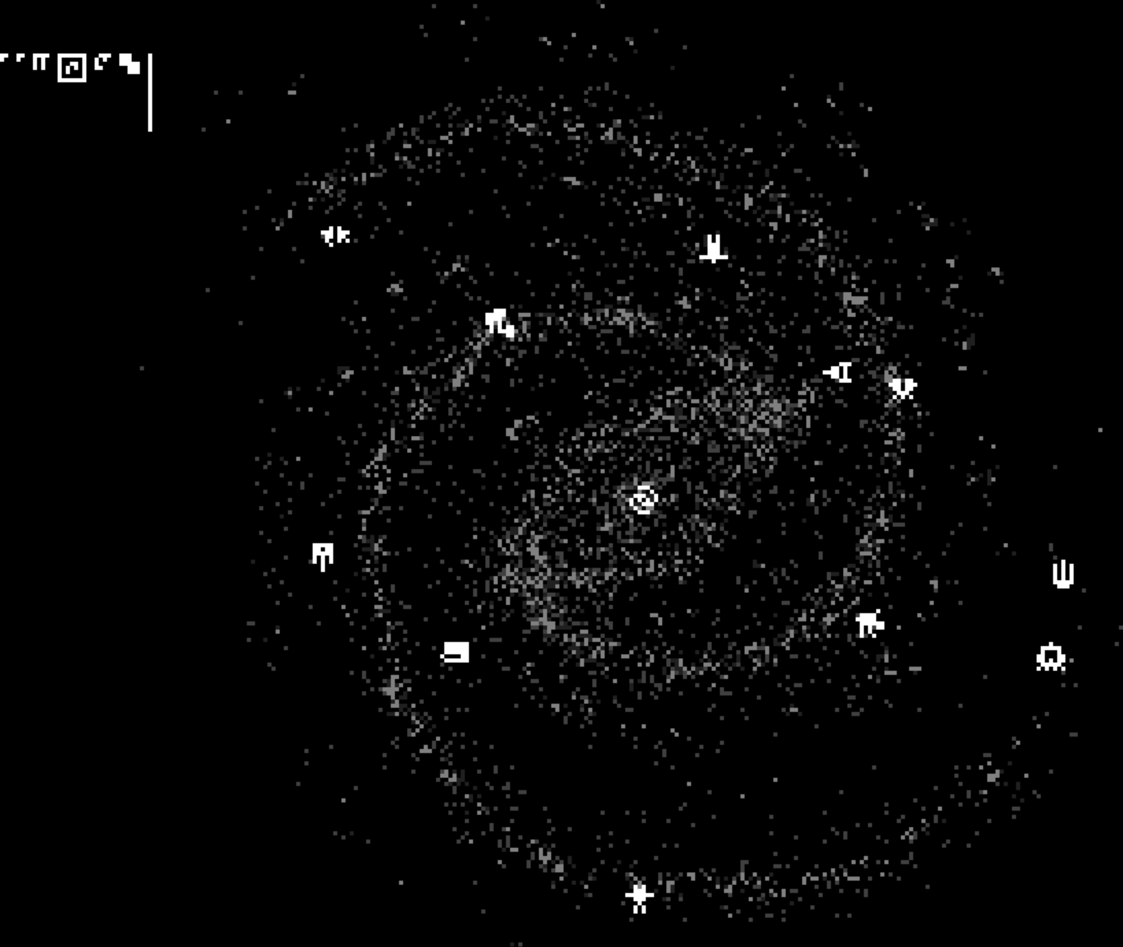 Изображение галактики с пометками различных рас