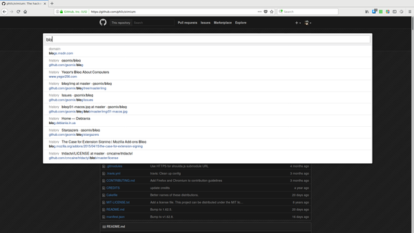 Vimium's “vomnibar”